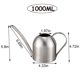 thumbnail image 3 of Regadera de acero inoxidable - Regadera de metal con pico largo para evitar derrames, regadera perfecta para plantas de exterior e interior. Hervidor de agua de acero inoxidable., 3 of 9