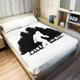 thumbnail image 3 of Manta de Bigfoot con árboles del bosque, regalos de Big Foot Sasquatch, mantas supersuaves para sofá cama, blanco y negro, 3 of 3