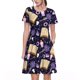 thumbnail image 1 of Balery Lavender Flowers Vestidos sueltos de manga corta para mujer, vestidos de verano 2025, vestidos casuales de corte A con vuelo., 1 of 6