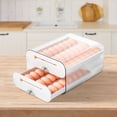 thumbnail image 1 of Bandeja Portahuevos Organizador de Refrigerador Apilable Perfecl Soporte para bandeja de huevos, 1 of 8
