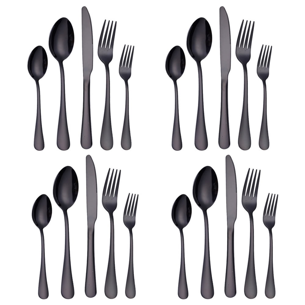 Matte Flatware Set, Stainless Steel Cutlery Set 20Piece Cutlery Set