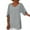 Gray, variant on Womens Plus Size $5,The Fashion Women Summer Irregular Solid Top Blouse