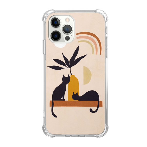 Cat Lover Case Compatible with iPhone 12-12 Pro,Unique Art Design TPU Bumper Cover Case