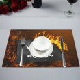 thumbnail image 1 of BSDHOME Pirate Flag Burning Kitchen Table Mat Placemats for Dining Table 12x18 inches, 1 of 4