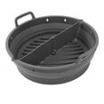 thumbnail image 1 of Plaque en Silicone pour Friteuse à Air Chaud, Accessoires de Cuisson Réutilisables pour Friteuse à Air, Pliable, 8,5 Po, Outil pour Friteuse à Air, Moule de Cuisson, Gris, 1 of 6