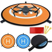 KINBON Drone Landing Pads, Waterproof 30'' Universal Landing Pad Fast-fold Double Sided Quadcopter Landing Pads for RC Drones Helicopter DJI Spark Mavic Pro Phantom 2/3/4 Pro Inspire 2/1 3DR Solo