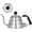 Silver, variant on Stainless Steel Gooseneck Spout Kettle for Hand Drip Coffee One Serving Pour Over Kettle for Filter Coffee Long and Narrow Drip Cup for Outdoor Camping (Silver / 350ML / 1Pack)