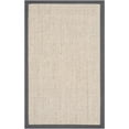 thumbnail image 1 of Safavieh Natural Fiber Collection NF441B Border Sisal Area Rug, 8' x 8' Square, Marble / Grey, 1 of 5