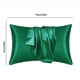 thumbnail image 3 of Funda de almohada de satén para el cabello y la piel Tamaño estándar 20x30 pulgadas Fundas de almohada suaves con mezcla de 35% algodón y 65% poliéster que reduce la fricción para la protección del, 3 of 8