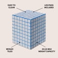 thumbnail image 4 of JONATHAN Y END2000B Callista 18" Modern Bohemian Ceramic Tiled Rectangle End Table, White/Blue, 4 of 5
