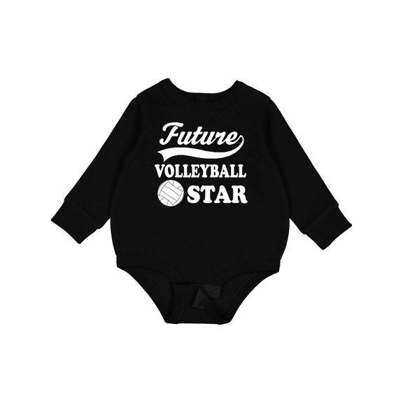 Inktastic Future Volleyball Star Childs Sports Baby Fleece Bodysuit