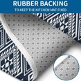 thumbnail image 4 of Blue Geometric Diamond Triangle Pattern Bathroom Rugs Sets 3 Piece,Toilet Cover Set,Absorbent Non Slip Bathroom Mats Sets with U-Shaped Contour Rug Toilet Rug Set, 4 of 5