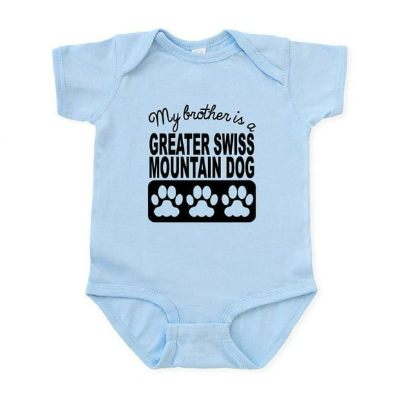 CafePress - My Brother Is A Greater Swiss Mountain Dog Body Su - Baby Light Bodysuit, Size Newborn - 24 Months