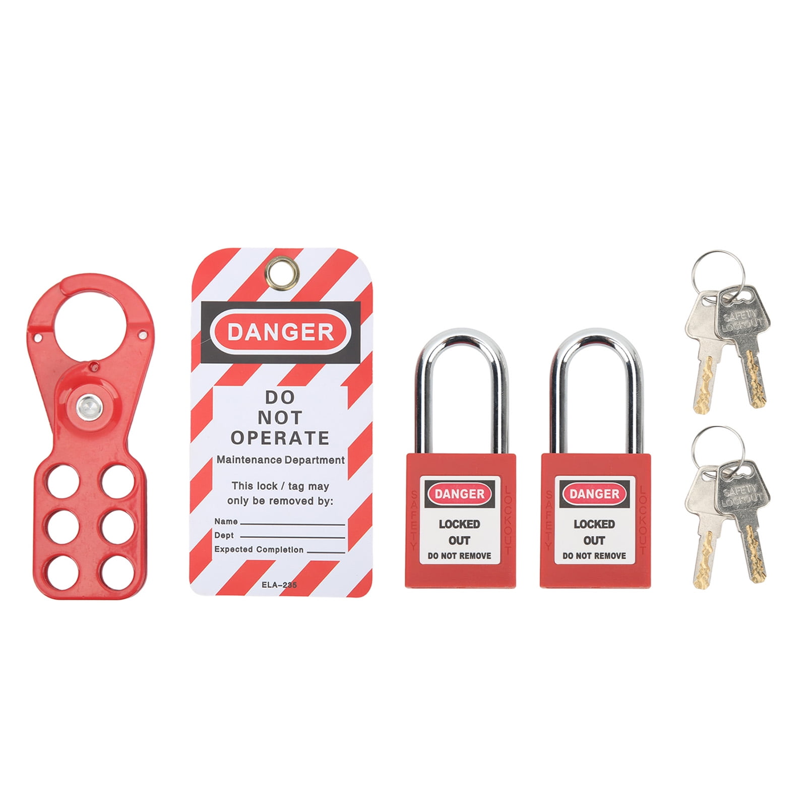 Hasp Lock Set, Lockout Tagout Kit Tamper Proof Stainless Steel For