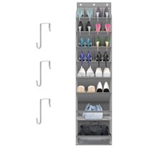 Over the Door Shoe Organizer with 16 Pockets in 4 Sizes Large Capacity Hanging Shoe Rack with 3 Hooks for Sneakers Boots Storage
