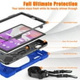 thumbnail image 3 of For Lenovo Tab M9 Case 9.0 inch 2023 Released TB-310FU, 360 Hand Strap, Shoulder Strap, Kickstand, Rugged Drop Protection, Blue, 3 of 7