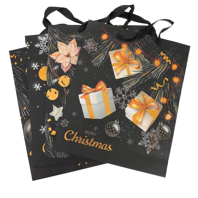 4pcs Xmas Gift Bags Xmas Holiday Party Candy Bag Creative Christmas Bag