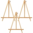 thumbnail image 1 of FONWILYO 3Pcs Beige Wood Tabletop Easel for Kids Artist Bar Display Stand, 1 of 8