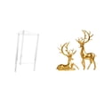 thumbnail image 1 of Mesita de noche,Mesa auxiliar de acrílico transparente,mesa auxiliar transparente de 2 niveles,Estatua de escultura de ciervo,Estatuas de ciervos en pareja para decorar la entrada del, 1 of 8