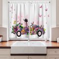 thumbnail image 2 of Ambesonne Cars Kitchen Curtains, Floral Auto Butterflies Print, 55"x24", Multicolor, 2 of 3