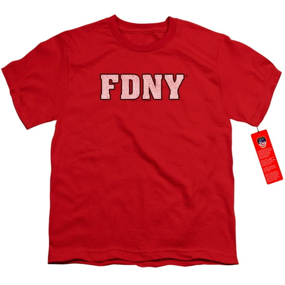 New York City Fdny Youth 18/1 T-Shirt Red