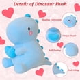 thumbnail image 4 of Peluche de peluche SQEQE, amante de los dinosaurios, de peluche, 30 cm, 4 of 9
