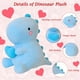 thumbnail image 4 of Peluche de dinosaurio SQEQE de peluche con corazón, 50 cm, azul, 4 of 6