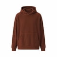 thumbnail image 4 of LYSMORA Men's Corduroy Pullover Hoodie, Vertical Ribbed Oversized Long Sleeve Casual Sweatshirt With Front Kangaroo Pocket, 4 of 6