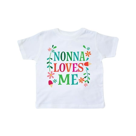 

Inktastic Nonna Loves Me Granddaughter Gift Toddler Toddler Girl T-Shirt