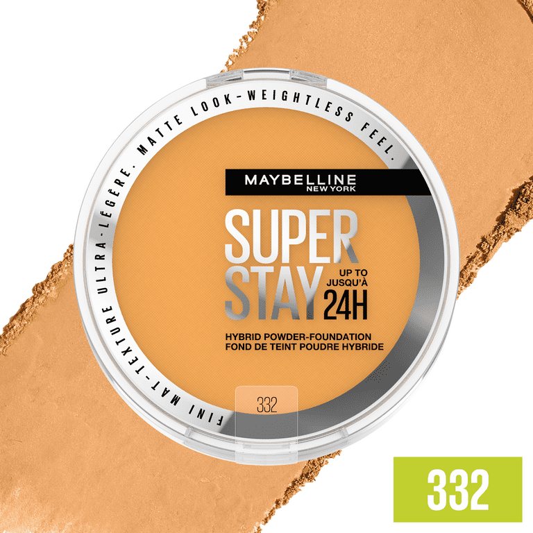 Maybelline Super Stay Powder Foundation Makeup, Soft Matte Finish, 332,  0.21 oz 