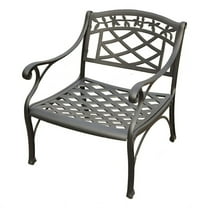 Ergode Furniture Heavy-Duty Cast Aluminum Outdoor Chair, Black - Patio, Deck & Porch Seating