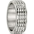 thumbnail image 4 of Stainless Steel Polished 8mm Studded Band (Size 13) Made In China sr461-13, 4 of 5