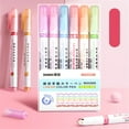 thumbnail image 2 of Magic Border Pen, Curve Highlighter Pens Set, Fun Pens Different Shapes, 6 Color Curve Pens Highlighters Markers, Magic Changing Color Markers, 2 of 8