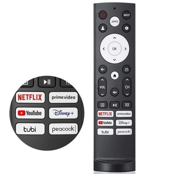 Replacement Remote Control for Hisense Smart Google TV，for Hisense 4K UHD ULED Google TVs-No Voice