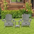 thumbnail image 6 of 2-Tier Storage Adirondack Side Table,Easy Maintenance & Weather Resistant,HDPE End Tables for Patio Porch Backyard Indoor(Grey), 6 of 6