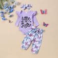 thumbnail image 2 of MAMAMI Newborn Infant Girls Fall Outfits Ruffle Long Sleeve Romper and Floral Pants with Headband, 2 of 7