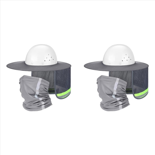 4 Piezas de Casco Protector para , Protección para el Cuello, de Ala de Alta Visibilidad, Protección Solar y Polaina para el Cuello, Bandana, Bufanda A
