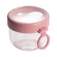 thumbnail image 2 of Yesbay 600ml Oatmeal Cup Visible Airtight Lid Thickened with Spoon Food Storage Portable Overnight Yogurt Milk Salad Breakfast Jar School Supplies, 2 of 8