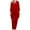 Red, variant on Lounge Sets for Women 2 Piece Long Pants Two Piece Pants Set Women's Color Long Sleeved Round Neck Loose Lace Chiffon Pants Cape Three Piece Set Including Cardigan