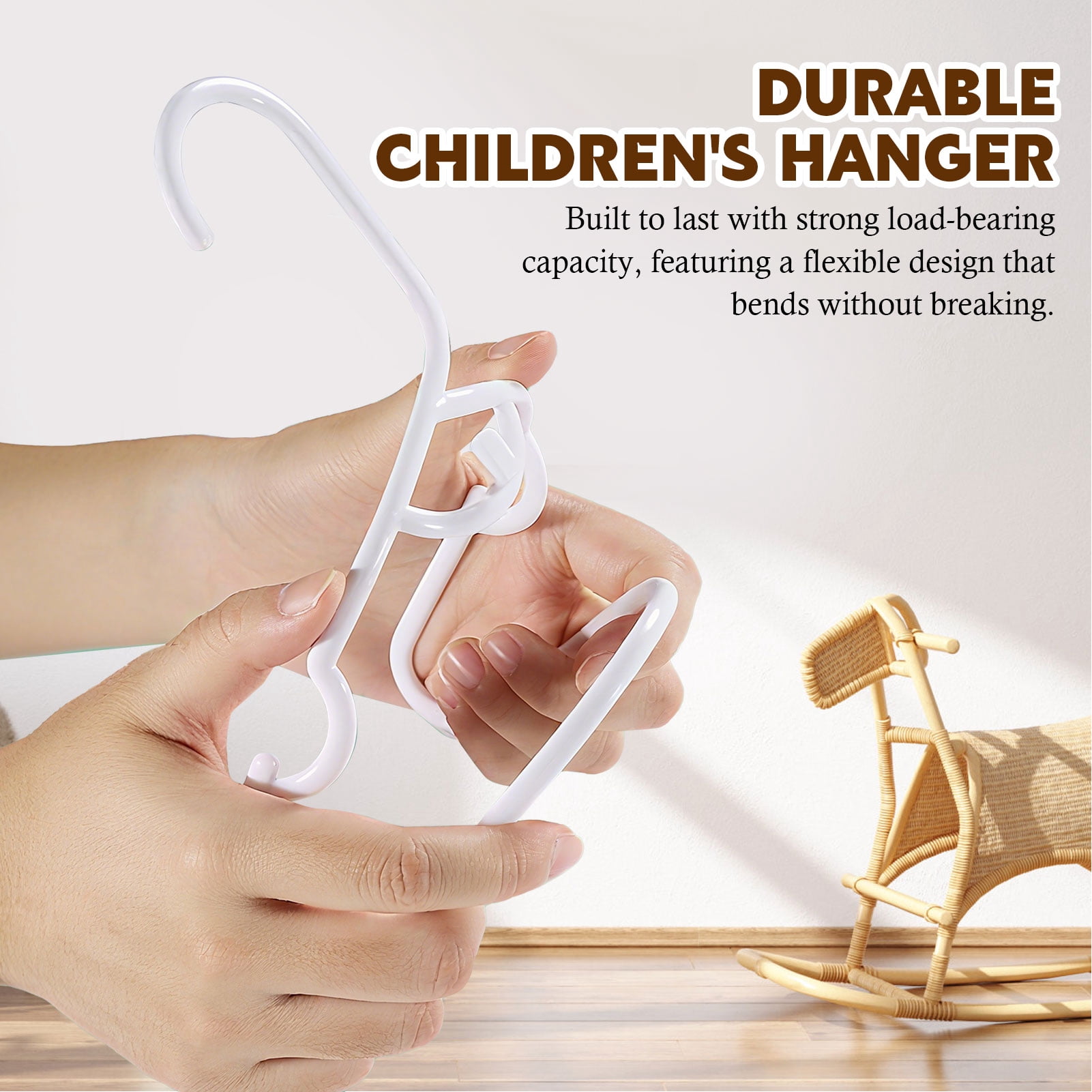 Allhall 100 Pcs Baby Hangers, Kids Hangers for Clothes Closet, Spacing Saving Plastic Toddler Hanger for Children Infant Nursery Child Hanger, Ideal for Boys and Girls Closets, Pants, Coats