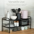 thumbnail image 3 of Home-Complete 2 Tier Under Sink Organizer with 8 Removable Panels (Black), 3 of 6