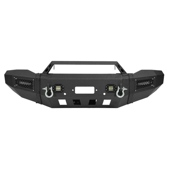 KOJEM Front Bumper Compatible with 2019-2023 Dodge Ram 2500/3500 w/Winch Plate &LED Light