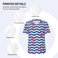 thumbnail image 5 of Fotbe Nautical Anchors Baseball Jersey Shirt for Men and Women, Casual Short Sleeves Button Down T-Shirt-Small, 5 of 9