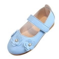 thumbnail image 4 of Mepaouo Little Girls Mary Jane Slip on Flower Shoes Toddler Ballerina Flats Wedding Dress Loafers, 4 of 5