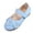 Blue, variant on Toddler Little Kid Girls Dress Shoes 3D Flower Slip on Party School Ballerina Mary Jane Flat Shoes