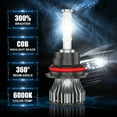 thumbnail image 4 of 9007/9004/HB5+H11/H8/H9 For Suzuki SX4 2007-2013 Combo Kit LED Headlight Bulb+Foglight 6000K White, 4 of 10