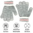 thumbnail image 4 of Ensemble de Gants Magiques d'Hiver à Rayures Néon pour Garçon et Fille avec Écran Tactile 3 Pcs, 4 of 7