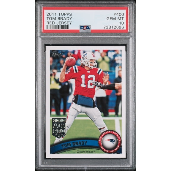 Tom Brady 2011 Topps Red Jersey Football Card #400 Graded PSA 10