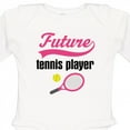 thumbnail image 4 of Inktastic Future Tennis Player Baby Girl Girls Long Sleeve Baby Bodysuit, 4 of 5