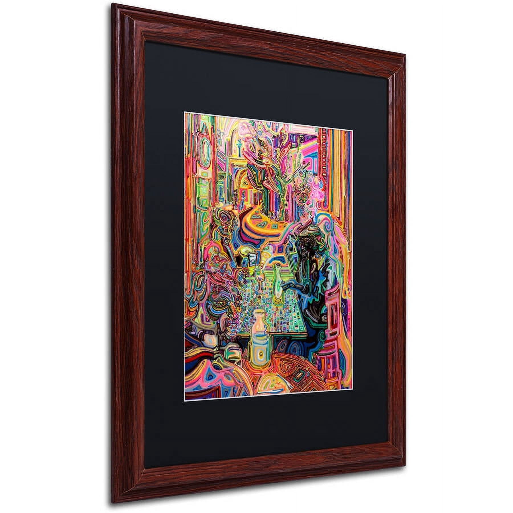 Trademark Fine Art "5 O'clock Somewhere" Canvas Art by Josh Byer, Black Matte, Wood Frame